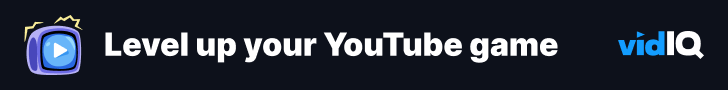 VidIQ "Level up your YouTube game"