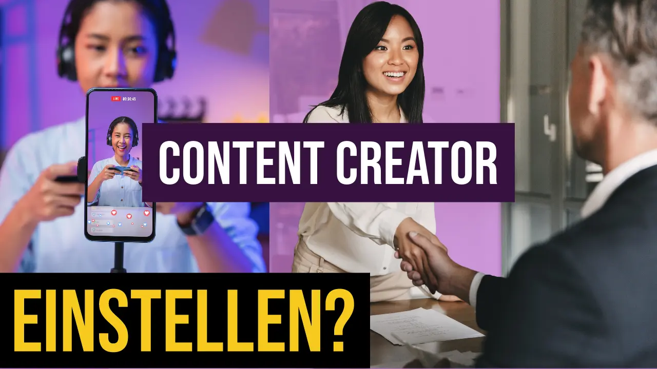 Videograph oder Content Creator fuer Social Media einstellen